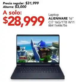 City Club Alienware Laptop 16" CI7 oferta