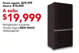 City Club New Wave refrigerador 4 puertas 18 pies oferta