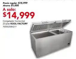 City Club Kool Factory congelador horizontal 23 pies oferta