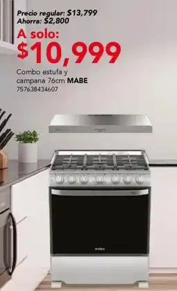 City Club Mabe estufa y campana oferta