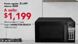 City Club Hamilton Beach microondas 0.7 pies oferta