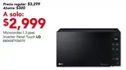 City Club LG microondas 1.5 pies inverter panel touch oferta