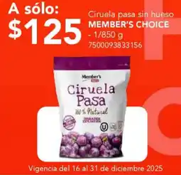 City Club Member's Choice ciruela pasa sin hueso oferta