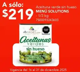 City Club Menú Solutions aceituna verde sin hueso oferta