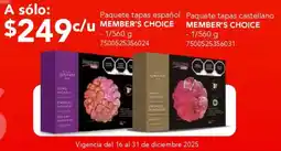 City Club Member's Choice paquete tapas español/castellano oferta