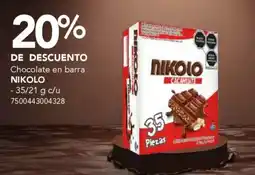 City Club Nikolo chocolate en barra oferta