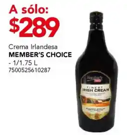 City Club Member's Choice crema irlandesa oferta