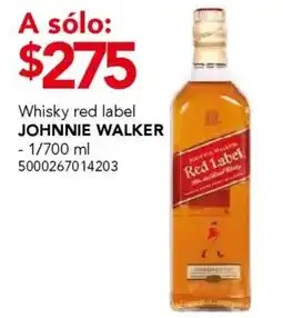City Club Johnnie Walker whisky red label oferta