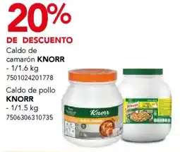 City Club Knorr caldo de camarón o caldo de pollo oferta