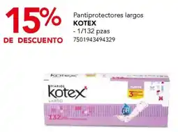 City Club Kotex pantiprotectores largos oferta