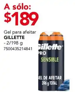 City Club Gillette gel para afeitar oferta