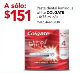 City Club Colgate Luminous White pasta dental oferta