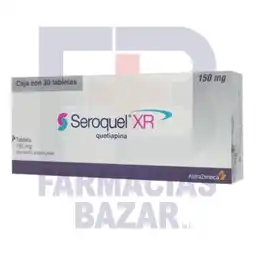 Farmacias Bazar SEROQUEL XR 150MG 30 TABLETAS oferta