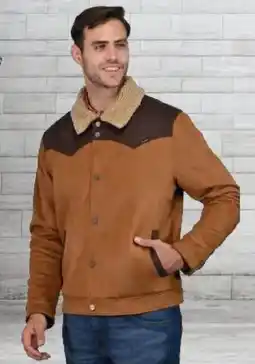 City Club Wrangler chamarra para caballero cuello sherpa café oferta