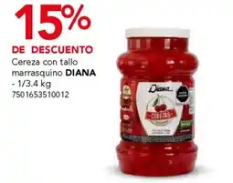 City Club Diana cereza con tallo marrasquino oferta