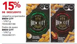 City Club Brew City jalapeños empanizados/dedos de queso oferta