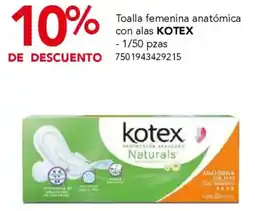 City Club Kotex toalla femenina anatómica con alas oferta