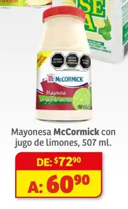 Soriana Híper McCormick mayonesa con jugo de limones oferta