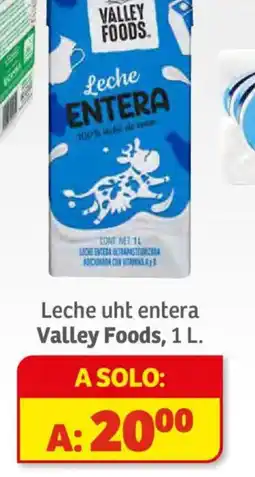Soriana Híper Valley Foods leche UHT entera oferta