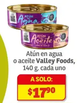 Soriana Híper Valley Foods atun en agua o aceite oferta