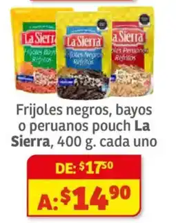 Soriana Híper La Sierra frijoles negros, bayos o peruanos oferta
