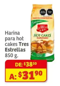 Soriana Híper Tres Estrellas harina para hot cakes oferta