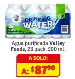 Soriana Híper Valley Foods agua puirificada oferta