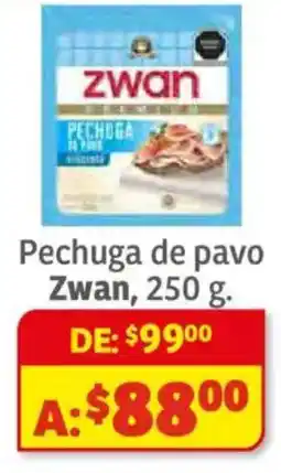 Soriana Híper Zwan pechuga de pavo oferta