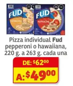 Soriana Híper FUD pizza individual oferta
