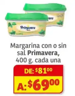 Soriana Híper Primavera margarina con o sin sal oferta