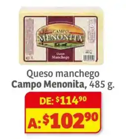 Soriana Híper Campo Menonita queso manchego oferta