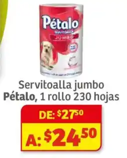 Soriana Híper Pétalo servitoalla jumbo oferta