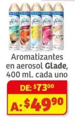Soriana Híper Glade aromatizantes en aerosol oferta