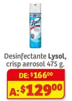 Soriana Híper Lysol crisp aerosol oferta
