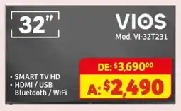 Soriana Híper Vios Smart TV HD 32" oferta