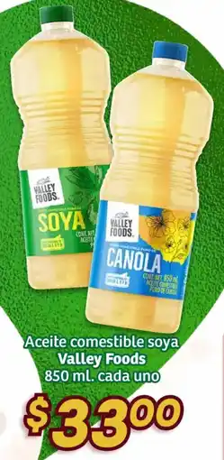 Soriana Híper Valley Foods aceite comestible soya oferta