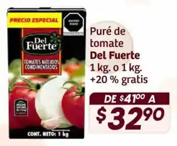 Soriana Híper Del Fuerte puré de tomate oferta