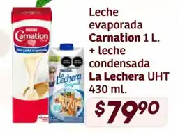 Soriana Híper Carnation leche evaporada + La Lechera leche condensada oferta