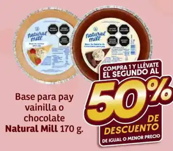 Natural Mill base para pay vainilla o chocolate