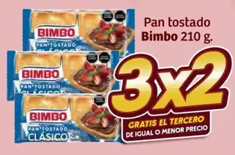 Soriana Híper Bimbo pan tostado oferta