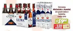 Soriana Híper Michelob o Amstel cerveza oferta