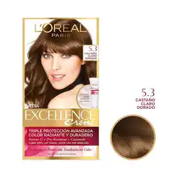 Farmacias Benavides Excellence Tinte 5.3 Castaño Claro Dorado oferta