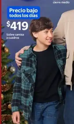 Walmart Sobre camisa a cuadros oferta