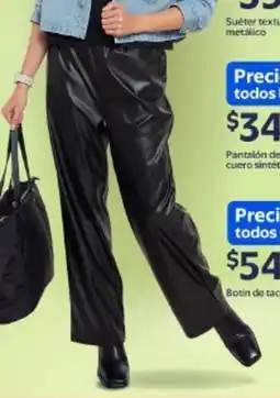 Walmart Pantalón de cuero sintético oferta