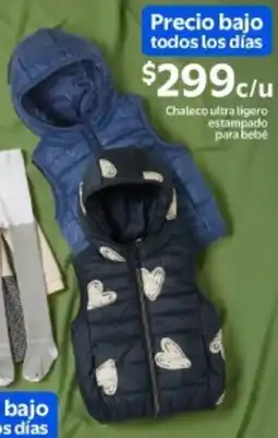 Walmart Chaleco ultra ligero estampado para bebé oferta