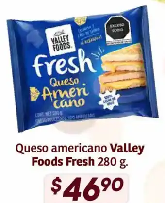 Soriana Híper Valley Foods Fresh queso americano oferta