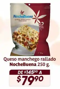 Soriana Híper Noche Buena queso manchego rallado oferta