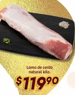 Soriana Híper Lomo de cerdo natural oferta