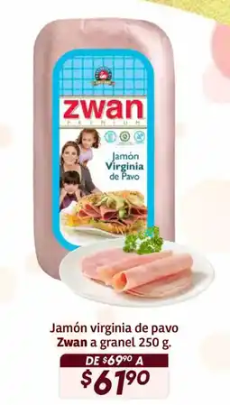 Soriana Híper Zwan jamón virginia de pavo oferta