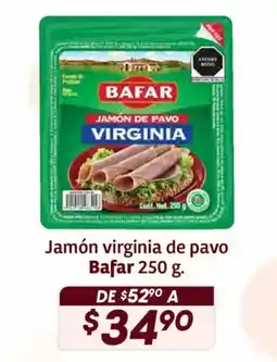 Soriana Híper Bafar jamón virginia de pavo oferta